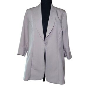Pretty Little Thing Light Beige Cream 3/4 Sleeve Women's Blazer Size US 6/ UK 10